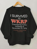 Women'WB shield Letter Print Round Neck Pullover, Fashion Casual Crew Neck Sweatshirt for Daily Holiday Outdoor Wear,...