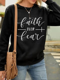 Women'WB shield Letter Print Round Neck Pullover, Fashion Casual Crew Neck Sweatshirt for Daily Holiday Outdoor Wear,...