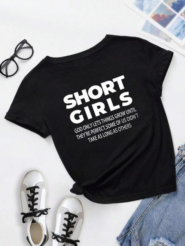 Women'WB shield Letter Print Round Neck Regular Sleeve Tee, Summer TNF Women, Short Sleeve T-Shirt, Casual Crew Neck Tee...