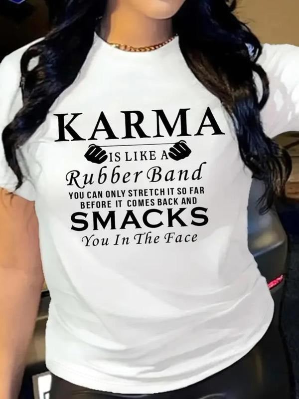 Women'WB shield Letter Print Round Neck Short Sleeve Tee, Fashion Casual Crew Neck T-shirt for Daily Holiday Vacation...
