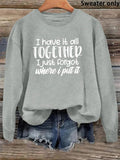 Women'WB shield Letter Print Round Neck Sweatshirt, Casual Long Sleeve Crew Neck Pullover For Fall & Winter, Fashion...