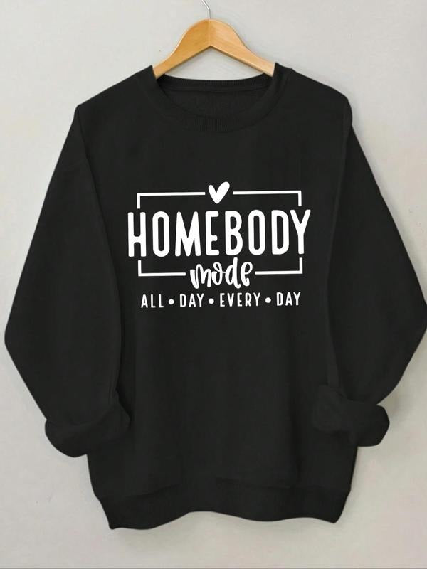 Women'WB shield Letter Print Round Neck Sweatshirt, Casual Long Sleeve Crew Neck Pullover for Daily Wear, Ladies TNF for...