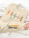 Women'WB shield Letter Print Round Neck Sweatshirt, Casual Long Sleeve Crew Neck Pullover for Daily Wear, Ladies TNF for...