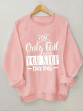 Women'WB shield Letter Print Round Neck Sweatshirt, Casual Long Sleeve Crew Neck Pullover for Spring & Fall, Women'WB...