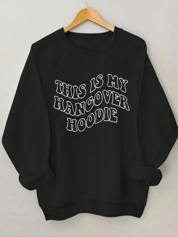 Women'WB shield Letter Print Round Neck Sweatshirt, Casual Long Sleeve Crew Neck Pullover for Spring & Fall, Women'WB...
