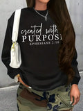 Women'WB shield Letter Print Round Neck Sweatshirt, Casual Long Sleeve Crew Neck Pullover for Winter, Women'WB shield TNF...