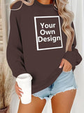 Women'WB shield Letter Print Round Neck Sweatshirt, Casual Long Sleeve Crew Neck Sweatshirt for Daily Wear, Ladies Spring...