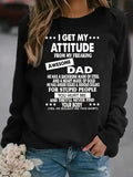 Women'WB shield Letter Print Round Neck Sweatshirt, Fashion Casual Crew Neck Pullover For Daily Wear, Ladies' TNF For...