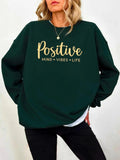 Women'WB shield Letter Print Round Neck Sweatshirt, Fashion Casual Crew Neck Pullover for Daily Holiday Outdoor Wear,...