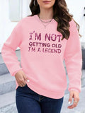 Women'WB shield Letter Print Round Neck Sweatshirt, Fashion Casual Crew Neck Sweatshirt for Daily Holiday Outdoor Wear,...