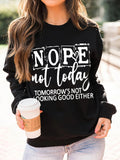 Women'WB shield Letter Print Round Neck Sweatshirt, Fashion Casual Crew Neck Sweatshirt for Daily Holiday Outdoor Wear,...