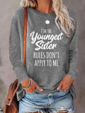 Women'WB shield Letter Print Round Neck T-shirt, Fashion Casual Long Sleeve Tee, Women'WB shield Top for Daily Wear style...