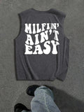 Women'WB shield Letter Print Round Neck Tank Top, Casual Sleeveless Crew Neck Top for Summer, Fashion Women'WB shield Top...
