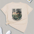 Women'WB shield Letter Print Round Neck Tee, Casual Crew Neck Short Sleeve T-shirt for Daily Wear, Ladies TNF for Summer...