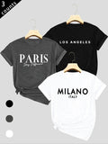 Women'WB shield Letter Print Round Neck Tee, Casual Fashion Short Sleeve T-shirt for Daily Wear, Ladies TNF for Spiky...