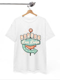 Women'WB shield Letter Print Round Neck Tee, Casual Graphic Short Sleeve T-shirt For Daily Wear, Ladies Summer Outfit...