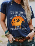 Women'WB shield Letter Print Round Neck Tee, Casual Halloween Graphic Short Sleeve T-Shirt for Summer, Women'WB shield...