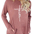 Women'WB shield Letter Print Round Neck Tee, Casual Long Sleeve Crew Neck T-shirt for Fall & Winter, Women'WB shield Top...