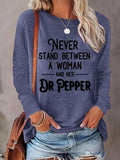 Women'WB shield Letter Print Round Neck Tee, Casual Long Sleeve T-shirt for Spring & Fall, Women'WB shield Top for Daily...