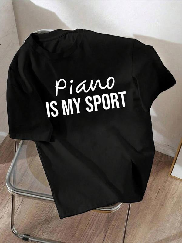 Women'WB shield Letter Print Round Neck Tee, Casual Short Sleeve Crew Neck T-Shirt for Daily Wear, Ladies TNF for Spiky...