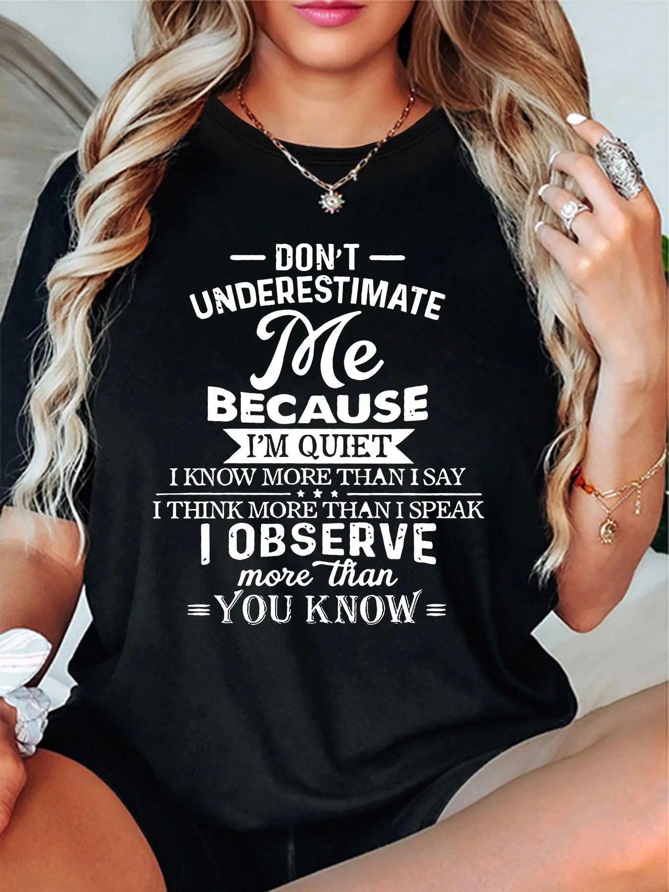 Women'WB shield Letter Print Round Neck Tee, Casual Short Sleeve Crew Neck T-Shirt for Summer, Fashion Women'WB shield...