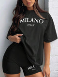 Women'WB shield Letter Print Round Neck Tee, Casual Short Sleeve Crew Neck T-Shirt for Summer, Fashion Women'WB shield...