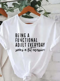 Women'WB shield Letter Print Round Neck Tee, Casual Short Sleeve Crew Neck T-Shirt for Summer, Fashion Women'WB shield...