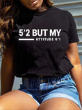 Women'WB shield Letter Print Round Neck Tee, Casual Short Sleeve Crew Neck T-Shirt for Summer, Fashion Women'WB shield...