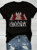 Women'WB shield Letter Print Round Neck Tee, Casual Short Sleeve Crew Neck T-shirt for Daily Holiday Vacation Outdoor...