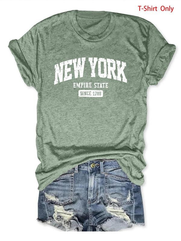 Women'WB shield Letter Print Round Neck Tee, Casual Short Sleeve Crew Neck T-shirt for Daily Wear, Ladies TNF for Spiky...