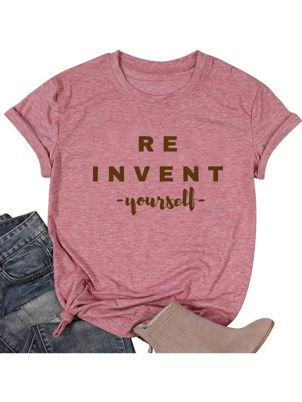 Women'WB shield Letter Print Round Neck Tee, Casual Short Sleeve Crew Neck T-shirt for Daily Wear, Ladies TNF for Spiky...
