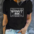 Women'WB shield Letter Print Round Neck Tee, Casual Short Sleeve Crew Neck T-shirt for Daily Wear, Ladies TNF for Summer...