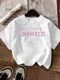 Women'WB shield Letter Print Round Neck Tee, Casual Short Sleeve Crew Neck T-shirt for Summer, Fashion Women'WB shield...