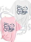 Women'WB shield Letter Print Round Neck Tee, Casual Short Sleeve T-Shirt for Spring & Fall, Ladies TNF for Daily Wear...