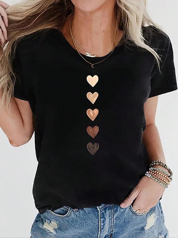 Women'WB shield Letter Print Round Neck Tee, Casual Short Sleeve T-Shirt for Summer, Ladies TNF for Daily Wear style 04...