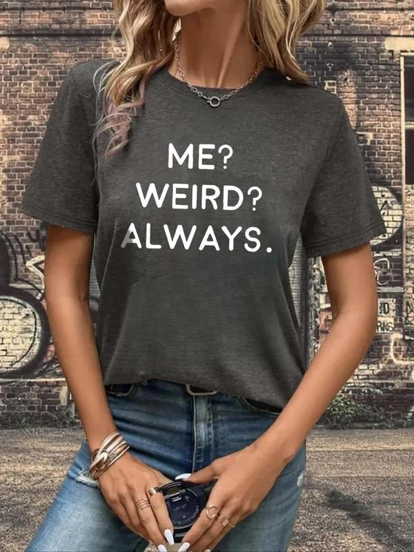 Women'WB shield Letter Print Round Neck Tee, Casual Short Sleeve T-shirt for Daily Wear, Ladies Summer Outfit style 05...