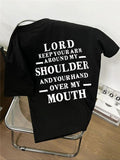 Women'WB shield Letter Print Round Neck Tee, Fashion Casual Crew Neck Short Sleeve T-Shirt for Daily Holiday Vacation...