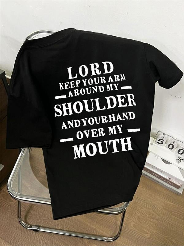 Women'WB shield Letter Print Round Neck Tee, Fashion Casual Crew Neck Short Sleeve T-Shirt for Daily Holiday Vacation...