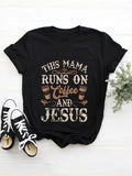 Women'WB shield Letter Print Round Neck Tee, Fashion Casual Crew Neck Short Sleeve T-shirt for Daily Outdoor Wear,...