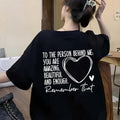 Women'WB shield Letter Print Round Neck Tee, Fashion Casual Crew Neck Short Sleeve T-shirt for Daily Outdoor Wear,...