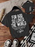 Women'WB shield Letter Print Round Neck Tee, Fashion Casual Crew Neck T-Shirt for Daily Holiday Vacation Outdoor Wear,...