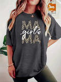 Women'WB shield Letter Print Round Neck Tee, Fashion Casual Crew Neck T-Shirt for Daily Holiday Vacation Outdoor Wear,...