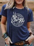 Women'WB shield Letter Print Round Neck Tee, Fashion Casual Crew Neck T-Shirt for Daily Holiday Vacation Outdoor Wear,...