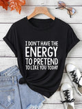 Women'WB shield Letter Print Round Neck Tee, Fashion Casual Crew Neck T-Shirt for Daily Holiday Vacation Outdoor Wear,...