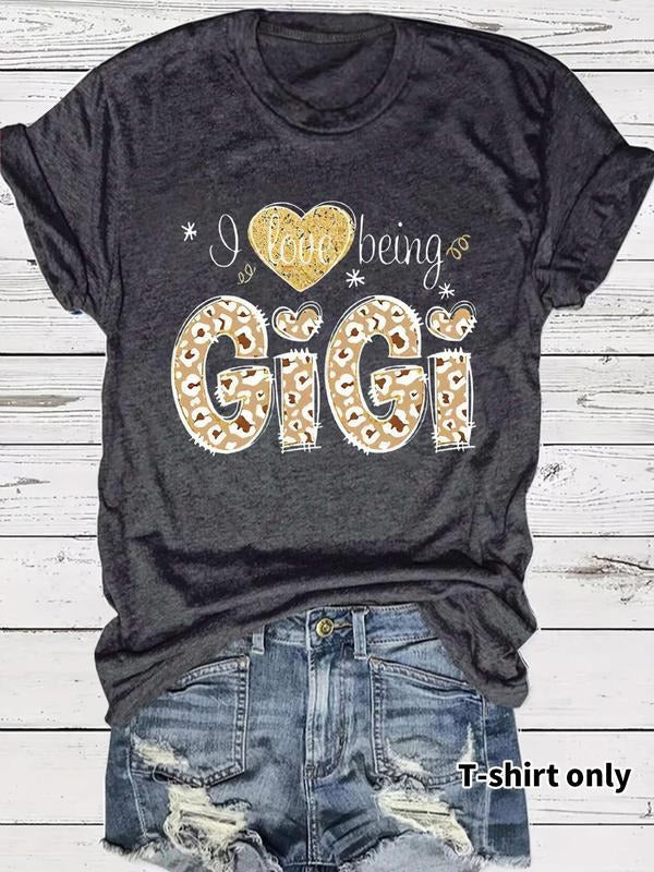 Women'WB shield Letter Print Round Neck Tee, Fashion Casual Crew Neck T-Shirt for Daily Holiday Vacation Outdoor Wear,...