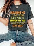 Women'WB shield Letter Print Round Neck Tee, Fashion Casual Crew Neck T-Shirt for Daily Holiday Vacation Outdoor Wear,...