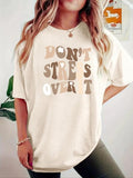 Women'WB shield Letter Print Round Neck Tee, Fashion Casual Crew Neck T-Shirt for Daily Holiday Vacation Outdoor Wear,...