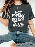 Women'WB shield Letter Print Round Neck Tee, Fashion Casual Crew Neck T-Shirt for Daily Holiday Vacation Outdoor Wear,...