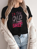 Women'WB shield Letter Print Round Neck Tee, Fashion Casual Crew Neck T-Shirt for Daily Holiday Vacation Outdoor Wear,...