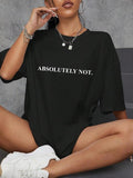 Women'WB shield Letter Print Round Neck Tee, Fashion Casual Crew Neck T-shirt for Daily Holiday Vacation Outdoor Wear,...